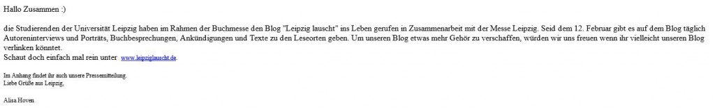 Mail Leipzig lauscht